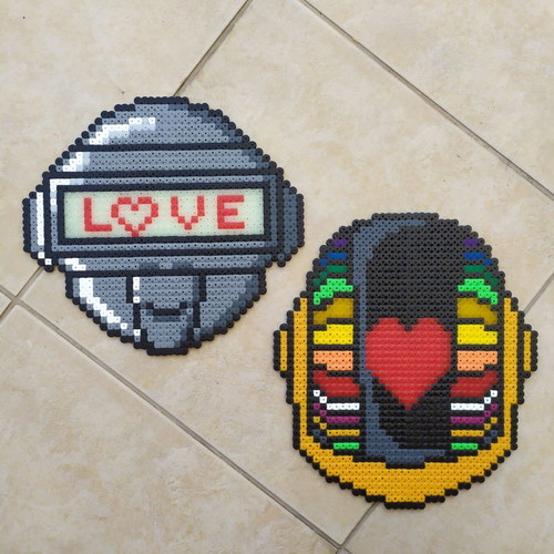 Handmade Daft Punk portraits new