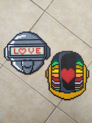 Handmade Daft Punk portraits new