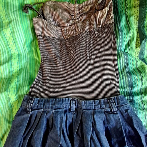 Miss Sixty Vintage 2-in-1 Y2K Denim Dress XS like new
