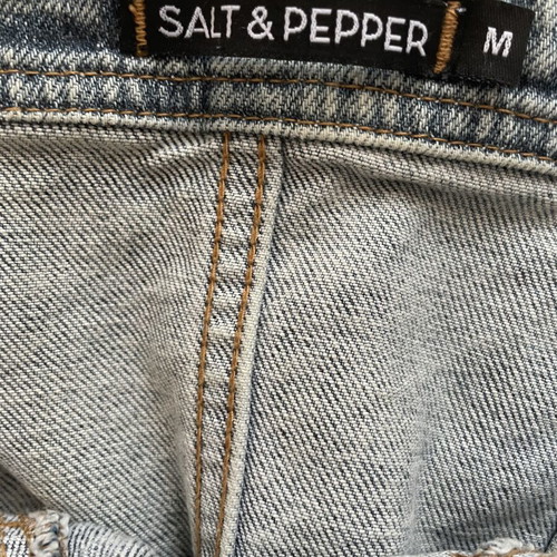 Salt & Pepper top with zipper, like new, blue, size M