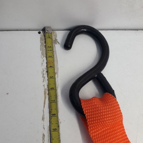 Cargo securing strap with ratchet and 2 hooks new 3.75m length