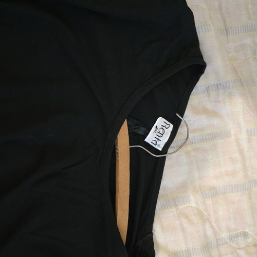Renta summer blouse 3XL black, new with lace and back buttons