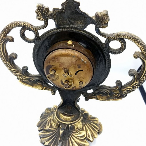 Vintage Blessing used mechanical table clock with 2 dragons