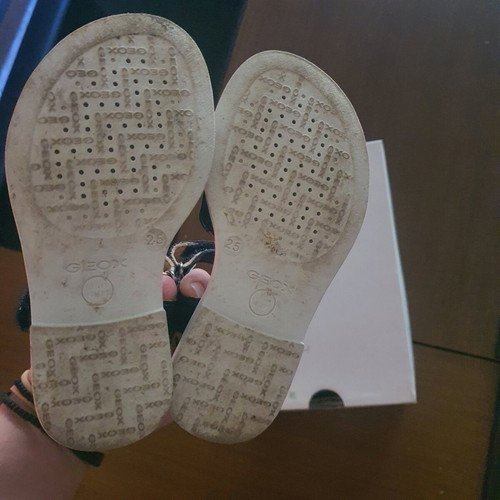 Geox kids sandals like new, size 25, blue and silver