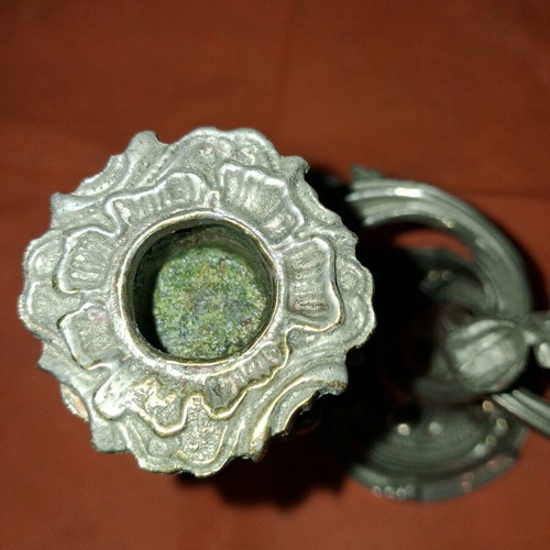 Vintage 2-Seat Candlestick Used, Made of Bronze