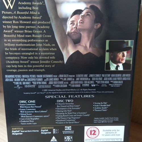 A Beautiful Mind DVD like new with English subtitles