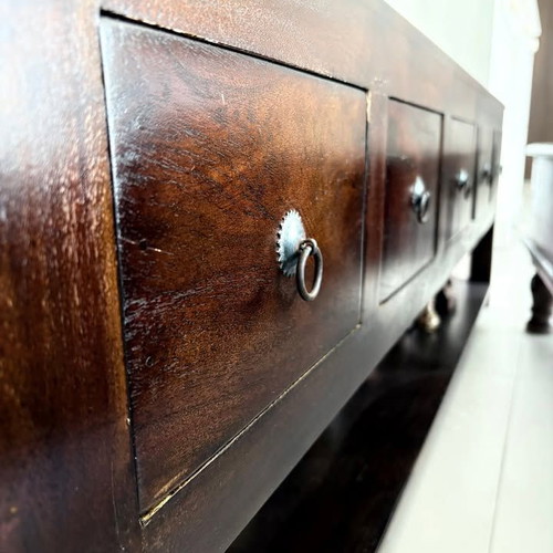 TV furniture used, solid wood, dimensions 150x50x50 cm