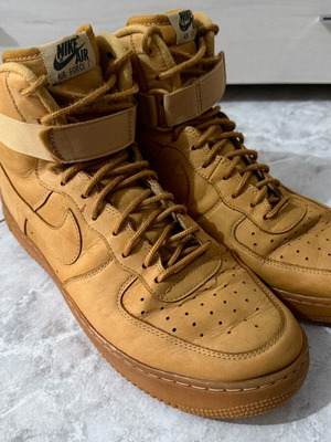 Nike Air Force 1 High Flax like new, size 46, beige brown