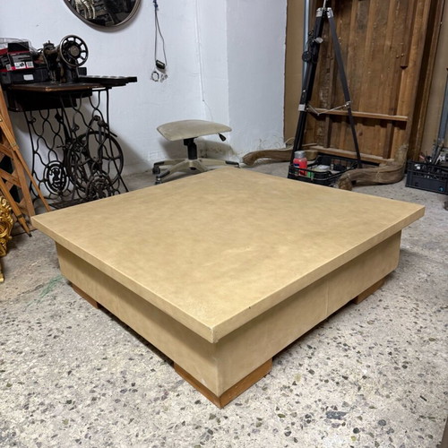 Leather coffee table like new, beige