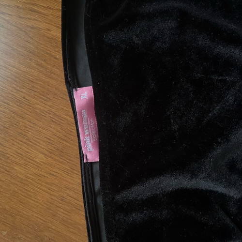 Pink Woman blouse used, black, one-shoulder, size XL
