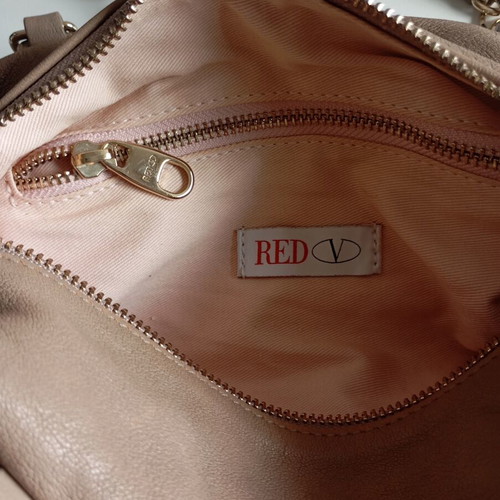 Red Valentino Garavani leather shoulder bag like new, beige, 28x17 cm