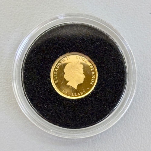 Cook Islands 5 Dollars Gold Coin 999 Elizabeth II Royal Wedding Harry and Meghan new