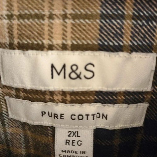 Marks & Spencer long-sleeve shirt XXL like new, beige brown