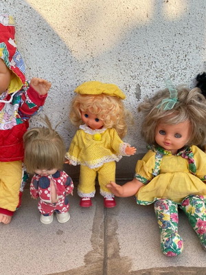 Old dolls used, set of 5