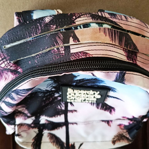 Superdry Outdoor backpack like new, pink and turquoise