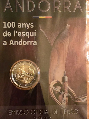 Ανδόρα 2 ευρώ 2024 καινούργιο, 100 χρόνια σκι στην Ανδόρα