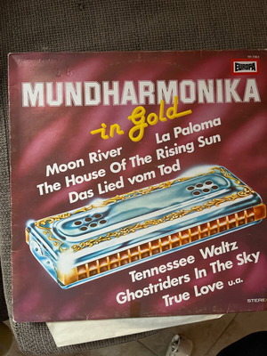 Mundharmonika in Gold vinyl record