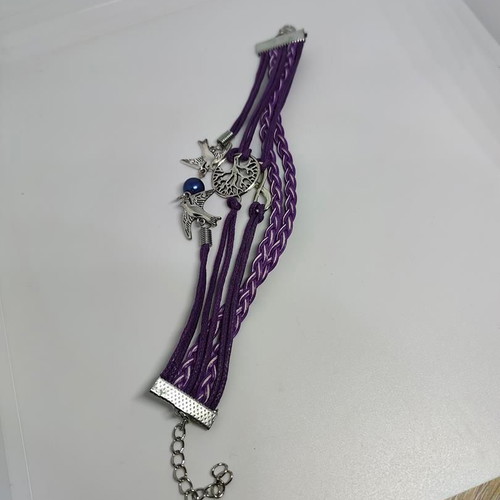 Handmade bracelet with tree of life and birds new