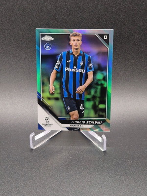 Giorgio Scalvini 2021-22 Topps Chrome UEFA Rookie RC Aqua used