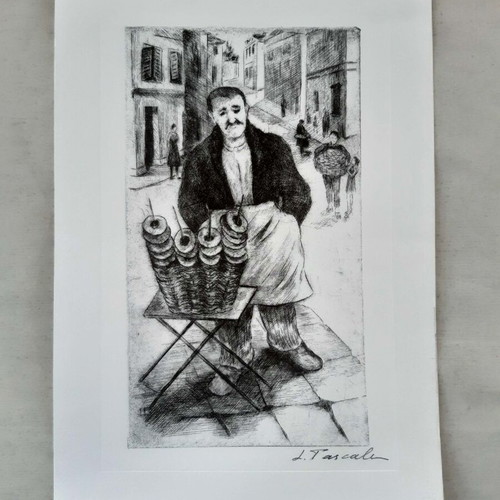 Lela Paschali Prints set of 5 used, Lost Professions