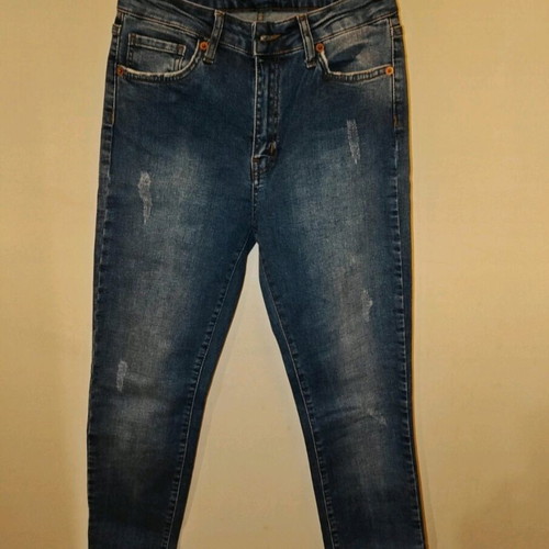 Women's skinny high-waisted jeans new blue size L