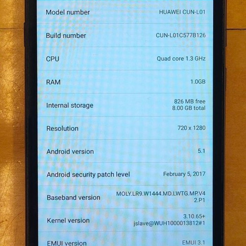 Huawei Y5II CUN-L01 used, black, with memory card slot
