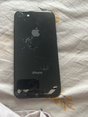 Apple iPhone 8 used, broken back, button not working, 64GB