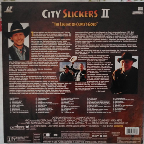 City Slickers II The Legend of Curly's Gold LaserDisc like new, comedy