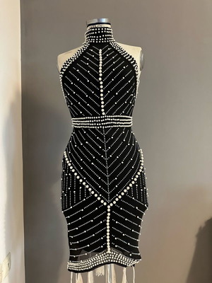 Dress new size M elastic evening with perfect details