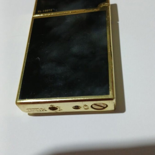 Xiongli XL-10072 metal lighter, vintage Dupont style black and gold