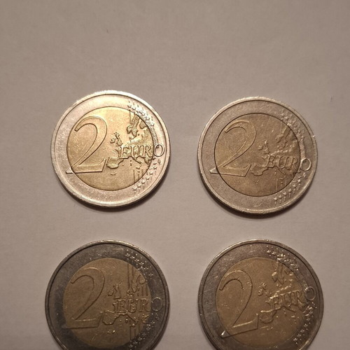 German commemorative coins set of 4 like new, 2 euro