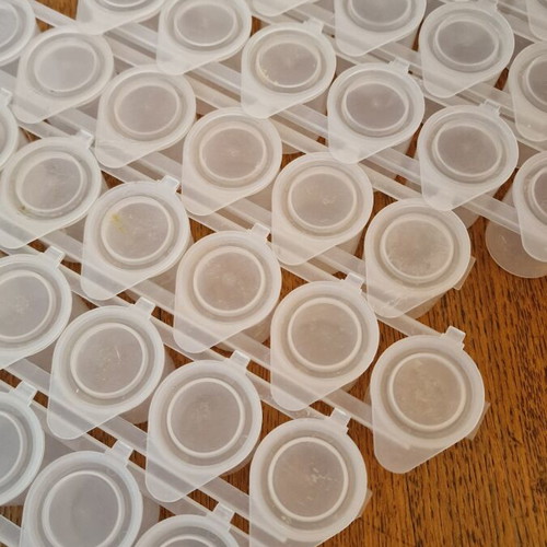 Iconography paint cases like new, airtight plastic containers