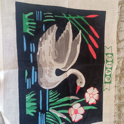 Gobelin needlepoint canvas set used with DMC threads
