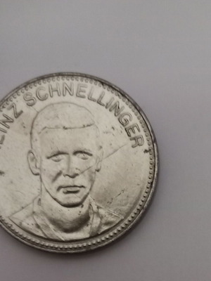 Shell token coin used, 1970 Mexico World Cup Heinz Schnellinger