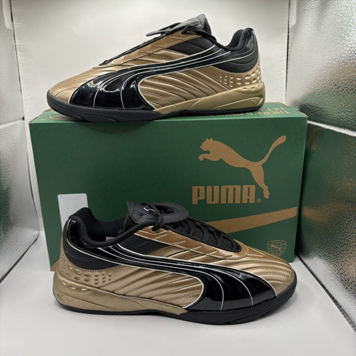 Puma Goalgetter sneakers women's size 39 new black gold