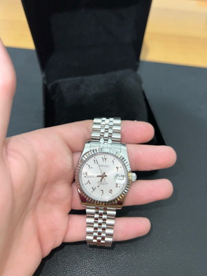 Seiko mod Datejust men's watch brand new silver mechanic-automatic