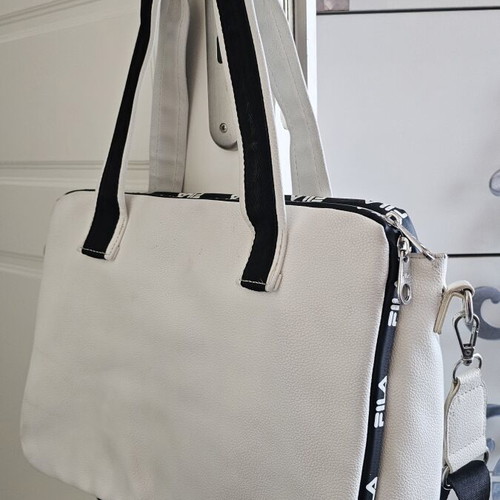 Fila crossbody bag used, white, leatherette