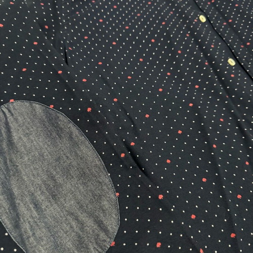 ZARA Man Navy Polka Dot Slim Fit Shirt Large like new