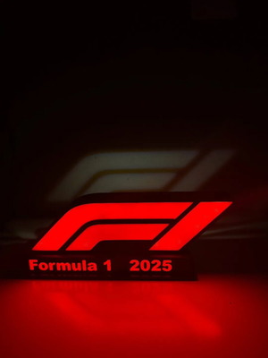 Formula 1 F1 illuminated logo LED table lamp new