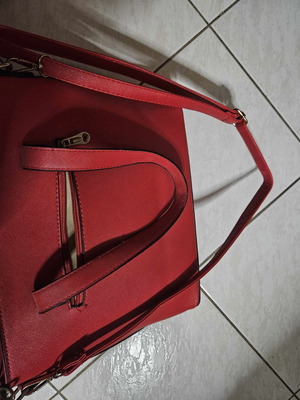 Shoulder bag used, red