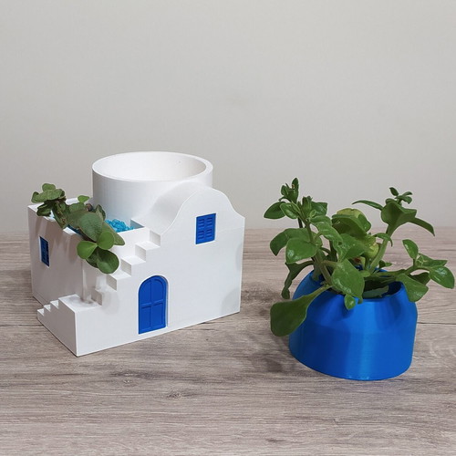 3D Printed Flowerpot with Dome New Summer Decor for Small Plants