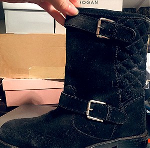 Massimo Dutti black leather boots
