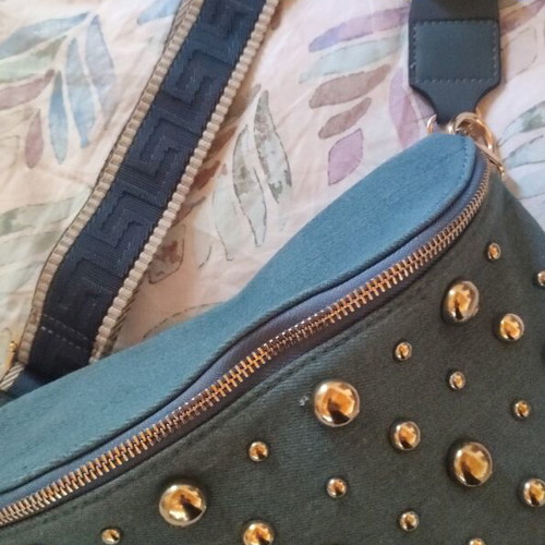 Denim banana bag with studs new with tag