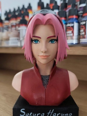 Sakura Haruno Naruto χειροποίητο μπούστο από ρητίνη, 12 εκ.