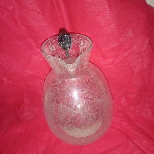 Water jug with blown glass like new, height 20.5cm