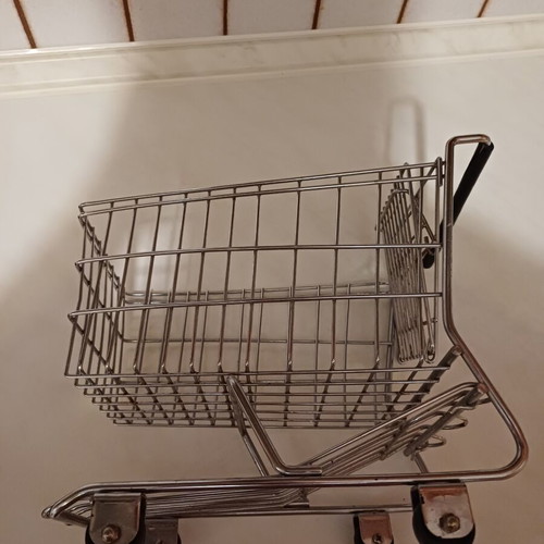 Decorative shopping cart stainless steel like new