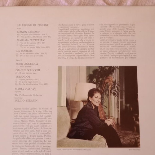 Maria Callas vinyl record like new, Puccini heroines