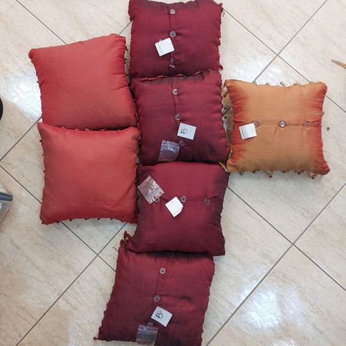 Decorative pillows new, pack of 7, Bo concept with beads