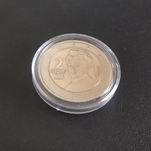 2 Euro Austria 2024 coin used in protective capsule