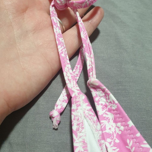 Bikini pink & white Bright Swimwear size S like new